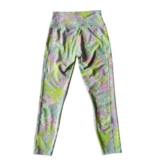 Fabletics Power Hold High Waisted 7/8 Length Bright Pastel Floral pocket XS - Picture 2 of 12
